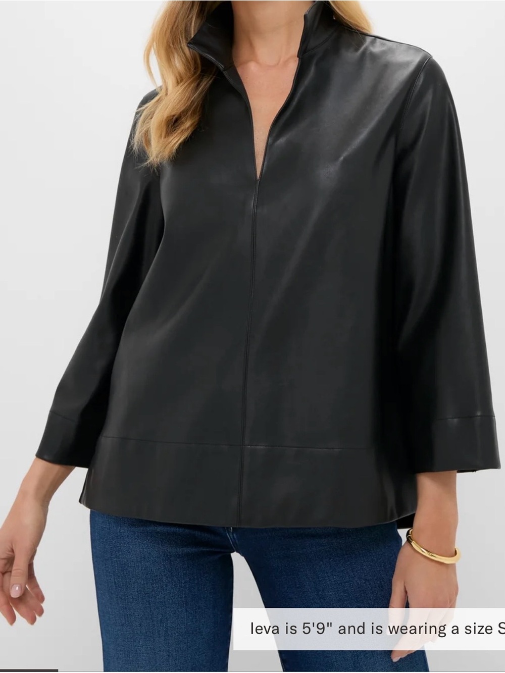 TUCKERNUCK Black Leather Margot Top Size XXL New
